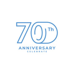 70 Th Anniversary Celebration Vector Template Design Illustration