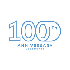 100 Th Anniversary Celebration Vector Template Design Illustration