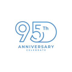 95 Th Anniversary Celebration Vector Template Design Illustration