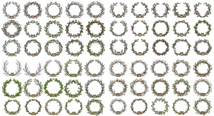 Wreaths with bear accents, various styles