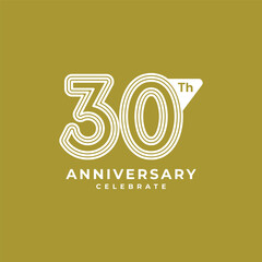 Obraz premium 30 Th Anniversary Celebration Vector Template Design Illustration