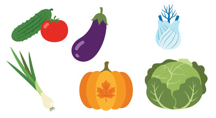 Vibrant collection of fresh vegetables and a pumpkin perfect for healthy eating and seasonal themes bringing natural goodness to your projects, Generative AI.