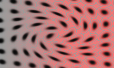 Abstract Swirling Pattern with Black Ellipses on Faded Red Background | Modern Background for Presentations and Graphic Design