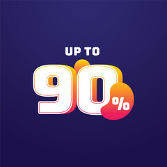 Discount up to 90% sale off Vector Template Design Illustration
