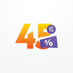 Discount up to 45% sale off Vector Template Design Illustration