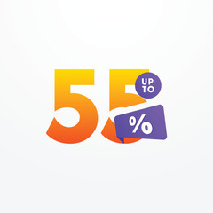 Discount up to 55% sale off Vector Template Design Illustration