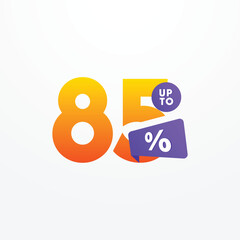 Discount up to 85% sale off Vector Template Design Illustration