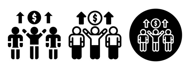 Competitive Advantage Icon Collection Glyph & Mixed Style