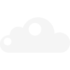 A Simple White Cloud Icon Isolated On A Transparent Background Representing Weather And Technology Concepts