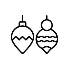 Obraz premium Christmas Ornament Icon Simple Line Art Vector for Holiday Decor
