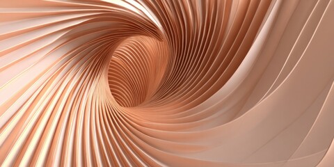 Copper swirl creates a flowing tunnel with a sense of movement.