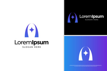 Luxury letter A for fashion logo design template