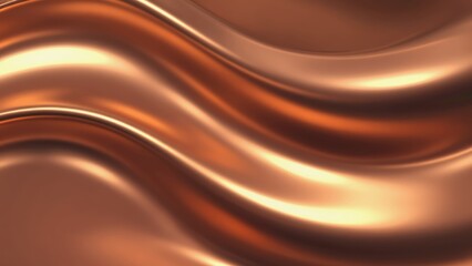abstract background of ribbed glass in warm golden orange hues with glossy curved texture, vertical light lines, and a smooth gradient creating a luxurious and modern visual effect