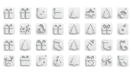 Christmas and holiday themed cookie cutters in various shapes and sizes.