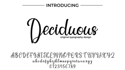 Deciduous - Elegant Script Font for Smooth Handwritten Design and Creative Typography