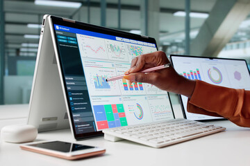 Analyzing Data On Tablet Screen