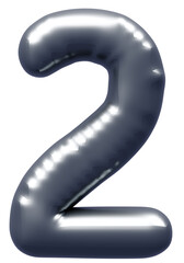 3D画像_風船_2_シルバー