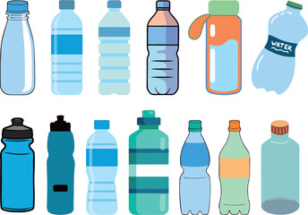 A vector collection of bottle