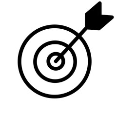 bullseye icon isolated on white background