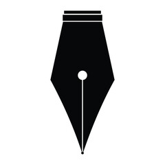Pen nib icon vector. Vector illustration of a pen nib flat icon.  Fountain pen nib icon symbol. Vector illustration.
