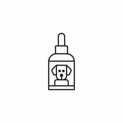 dog medicine dropper icon sign vector