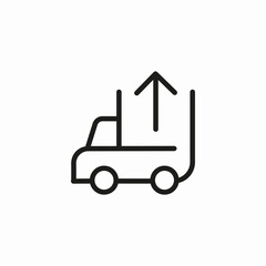 truck loading up icon sign vector