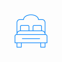 bedroom home icon sign vector