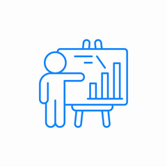 businessman presentation tripod icon sign vector