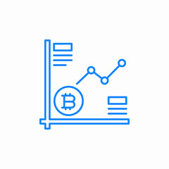 cryptocurrency statistics icon sign vector