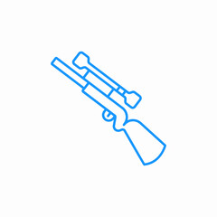 hunting rifle icon sign vector