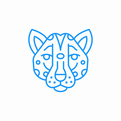 leopard face icon sign vector