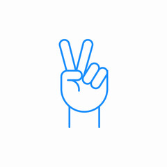 peace hand sign icon sign vector