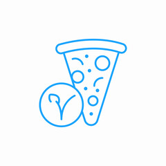 vegan pizza icon sign vector