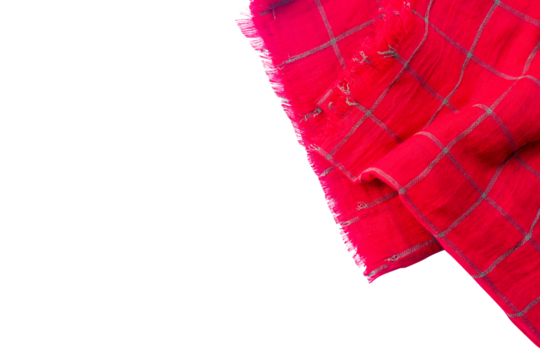 red fabric texture with empty space for text