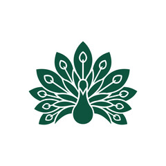 Green peacock logo