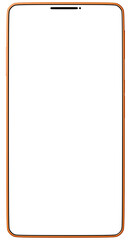 3D素材_スマートフォン_オレンジ