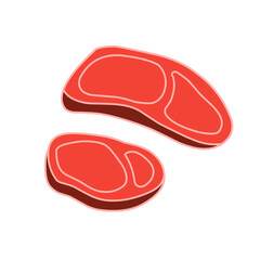 raw meat vector illustration