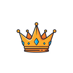 A golden, ornate crown with blue diamond accents and small spheres on the tips. It is centered against a solid black background