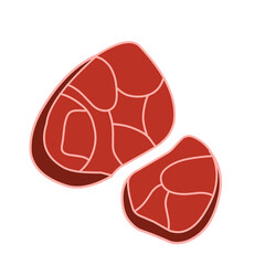 raw meat vector illustration