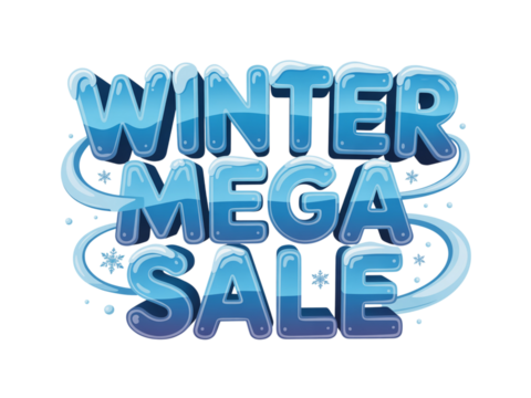 Unwrap incredible savings with this vibrant Winter Mega Sale announcement, perfect for capturing holiday shopper attention and driving seasonal business! - Powered by Adobe