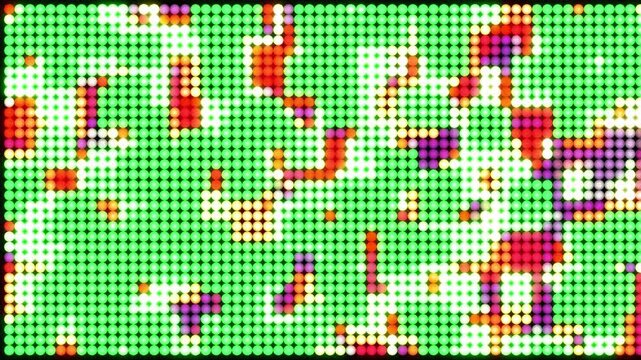 Gradient flickering dots animation on black background. Seamless motion- Futuristic digital background for technology. Data and technology background looping. Digital halftone dots seamless loop.