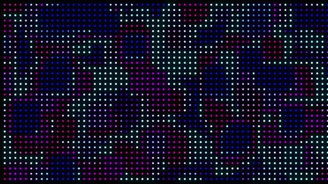 Gradient flickering dots animation on black background. Seamless motion- Futuristic digital background for technology. Data and technology background looping. Digital halftone dots seamless loop.