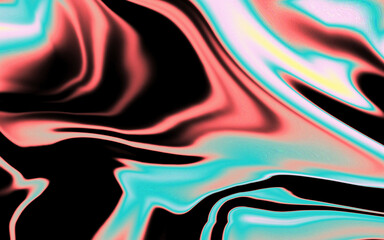 Vibrant flowing liquid marble texture with pink, cyan, and black swirls