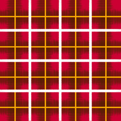 Soft red gradient tartan plaid with fluffy white lines for warm winter design