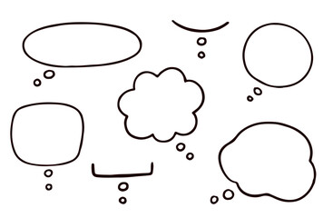 シンプルな手描きフキダシセット