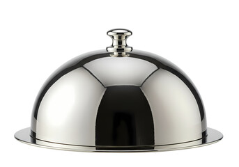 Elegant silver food cover with knob ready for service