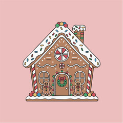 MinimalFlatGingerbreadHouse_ミニマルフラット_ジンジャーブレッドハウス