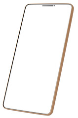 3D素材_スマートフォン_イエロー