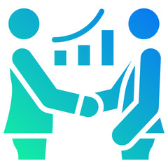 relationship gradient fill icon