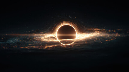 Spinning Black Hole with Energy Ring in Space